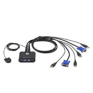 ATEN 2-Port USB VGA Cable KVM Switch with Remote Port Selector
