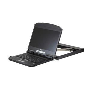ATEN CL3800NW 1U Ultra Short Depth Dual Rail WideScreen FHD LCD Console (USB / HDMI / DVI / VGA)