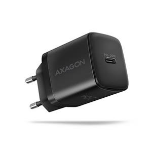 AXAGON ACU-PD20, nabíječka do sítě 20W, 1x port USB-C, PD3.0/PPS/QC4+/AFC/Apple, černá
