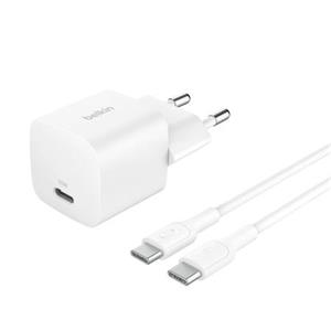 Belkin BOOST CHARGE™ 25W USB-C Power Delivery PPS nástěnná nabíječka + 1m USB-C na USB-C kabel, bílá