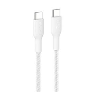 Belkin BOOST CHARGE™ PRO USB-C/USB-C kabel 240W, 2m, bílý - odolný