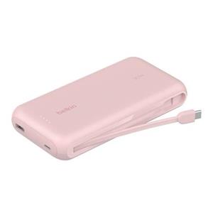 Belkin BOOST CHARGE™ USB-C Power Delivery PowerBanka s integrovaným USB-C kabelem, 20000mAh, 30W, růžová