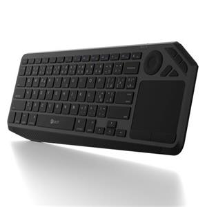 C-TECH klávesnice WLTK-02, Dual mode, BT5.0 + 2,4GHzb, bezdrátová s touchpadem, černá