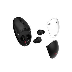 C-TECH Myš s TWS sluchátky WLM-21 Dual mode, bezdrátová, BT5.0 + 2,4GHz, 1600DPI, 3 tlačítka, USB nano receiver, černá