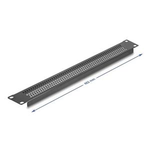 Delock 19” žaluziový panel s kruhovými otvory, 1U, černý