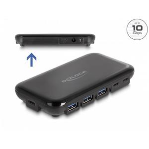 Delock 7 portový rozbočovač USB 3.2 Gen 2 se 4 porty USB Typu-A a 3 porty USB Type-C
