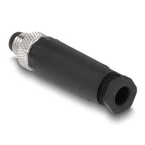 Delock A-kódovaný 4 pinový zástrčkový konektor M8 pro šroubové připojení montáž