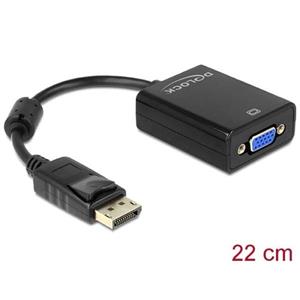 Delock Adaptér Displayport 1.2 samec > VGA samice černá