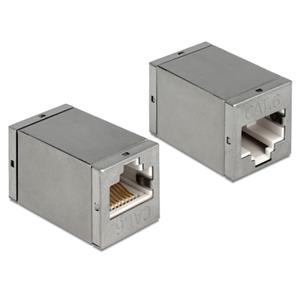 Delock adaptér RJ45 samice / samice CAT6 Compact UTP - kovové pouzdro
