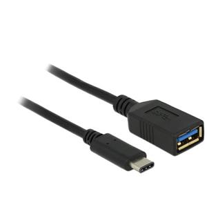 Delock adaptér SuperSpeed USB (USB 3.1, Gen 1) USB Type-C samec > USB Type A samice 15 cm černý