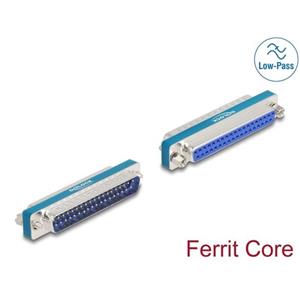 Delock Filtr na potlačování interference RF/EMI z 37 pinového zástrčkového konektoru D-Sub na zásuvkový