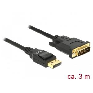Delock Kabel Displayport 1.2 samec > DVI 24+1 samec pasivní 3 m černý