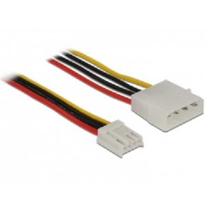 Delock Kabel Power Molex 4 Pin Stecker > Floppy 4 Pin Buchse 40 cm Delock