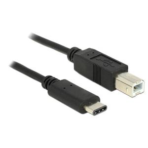 Delock Kabel USB Type-C 2.0 samec > USB 2.0 Typ-B samec 0,5 m černý