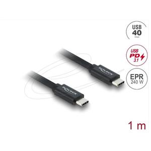 Delock Koaxiální kabel USB 40 Gbps USB PD 3.1 240 W 1 m