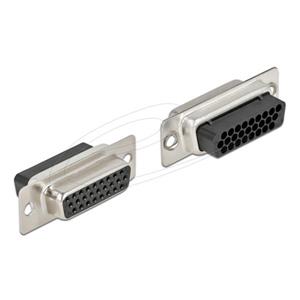 Delock Konektor D-Sub HD, samice, zástrčkový, 26-pinový, kovový, 2 kusy