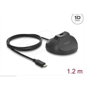 Delock Magnetická základna ze zásuvky USB Typ-A na zástrčku USB Type-C™, s dokovacím kabelem 10 Gbps, délky 1,2 m