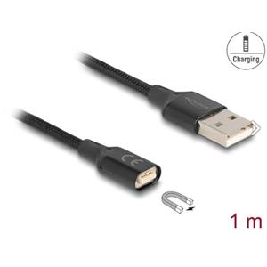Delock Magnetický USB nabíjecí kabel černá 1 m
