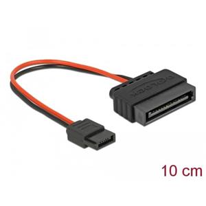Delock Napájecí kabel SATA 15 pin samec > napájecí Slim SATA 6 pin samice 10 cm