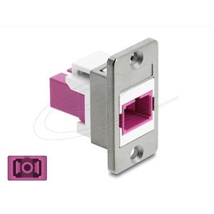 Delock Panelový adaptér SC Simplex samice na SC Simplex samice, stříbrný / fialový / bílý