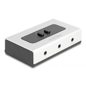 Delock Přepínač 2 na 1 se stereofonním konektorem 3,5 mm, 4 pinový, ruční, obousměrný