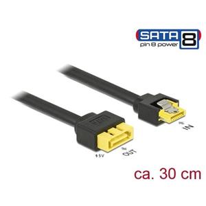 Delock Prodlužovací kabel SATA 6 Gb/s samice > SATA samec s pin 8 napájení latchtype 30 cm