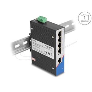 Delock Průmyslový Gigabit Ethernet Switch se 5 porty RJ45, na DIN lištu