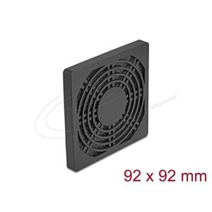 Delock Rošt ventilátoru s protiprachovým filtrem, rozměr 92 x 92 mm, černý