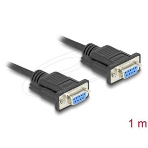 Delock Sériový kabel rozhraní RS-232 D-Sub9, ze zásuvkový na zásuvkový, délky 1m