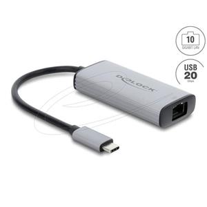 Delock Síťový adaptér USB Type-C, 10 Gigabit LAN, 1 x RJ45
