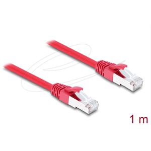 Delock Síťový kabel RJ45 Cat.6A S/FTP, 1 m, červený