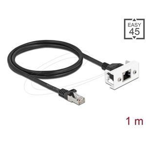 Delock Síťový prodlužovací kabel pro Modul Easy 45 S/FTP ze zástrčkového konektoru RJ45 na zásuvkový kon