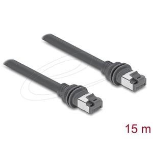 Delock Spojovací kabel RJ45 Cat.6 kompatibilní se Starlink Gen3 – 15 m, šedý
