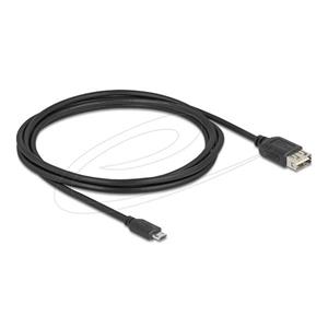 Delock USB 2.0 kabel EASY USB typu Micro-B samec na EASY USB typu A samice 2 m, černý