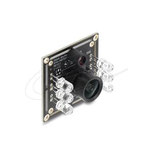 Delock USB 2.0 Kamerový modul s globální závěrkou, černobílý 0,92 megapixelový, 65° 6 IR LED V6, fixní zaostření
