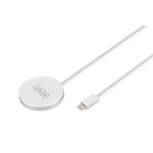 DIGITUS Bezdrátová nabíjecí podložka, magnetická 15W, kompatibilní s MagSafe