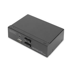 DIGITUS KVM přepínač, 2 porty, dva displeje, 4K, HDMI
