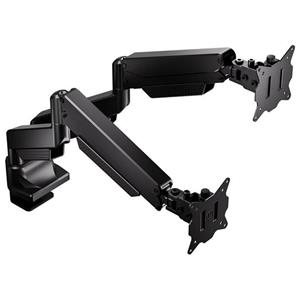 Endorfy Atlas GS Pro Double,Držák, VESA, stolní, pro dva monitory, úhlopříčka až 34"/42, nosnost 2× 16kg,plynová pružina
