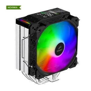 EVOLVEO QuietCool7, CPU chladič s digitálním displejem, 6x heatpipe, černý