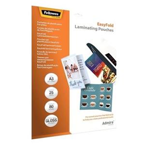 Fellowes Laminovací fólie A3 80 mic lesklé snadné složení (25ks)