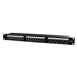 GEMBIRD 19'' patch panel, 24-portový, Cat.5e, stíněný, 1U