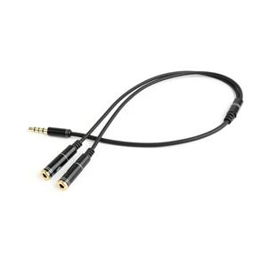 Gembird 3,5mm audio + kabel adaptéru mikrofonu, 0,2m, kovové konektory