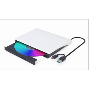 Gembird DVD-RW vypalovačka, externí, USB, černo-bílá