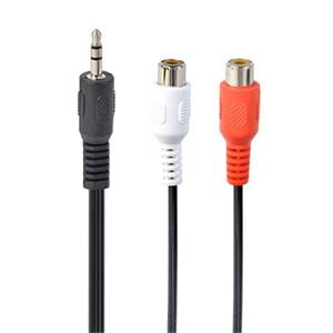 Gembird Stereo audio kabel s 3,5mm zástrčkou na 2x RCA zásuvky, 0,2 m