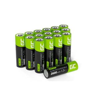 Green Cell 16x Dobíjecí baterie AA HR6 2600mAh Batterie Ni-MH