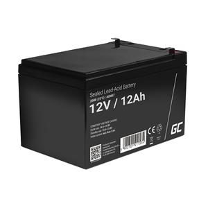 Green Cell AGM VRLA 12V 12Ah maintenance-free battery for the alarm system, cash register, toys