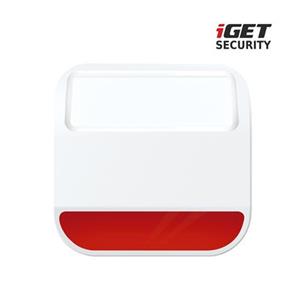 iGET SECURITY MP11 - Bezdrátová venkovní siréna pro alarm iGET SECURITY M6, napájení bateriemi nebo nap. adaptérem