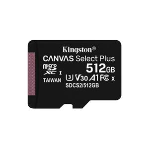 KINGSTON 1TB microSDXC CANVAS Plus Memory Card 150MB/s Read, UHS-I Speed Class, U3, V30, A1 - bez adaptéru