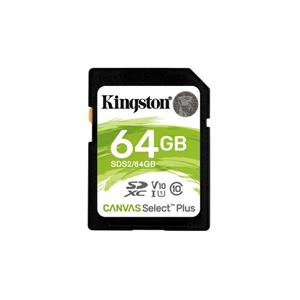 KINGSTON 64GB SDXC CANVAS Plus Class10 UHS-I 100MB/s Read Flash Card Gen3
