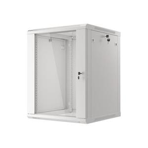 LANBERG Nástěnná jednodílná skříň 19", 15U 600x600 (v rozloženém stavu) šedá (RAL7035)